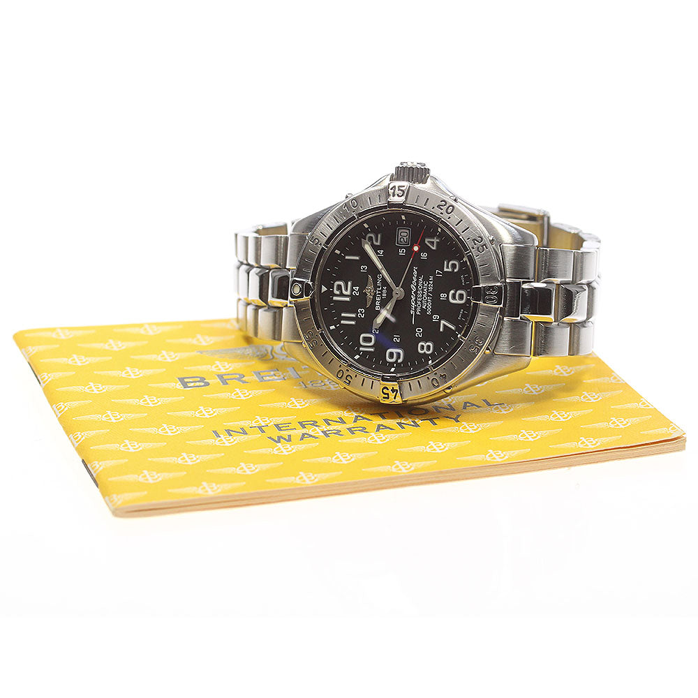 BREITLING Super Ocean A17345 Date Black Dial Automatic Men's Watch_862178