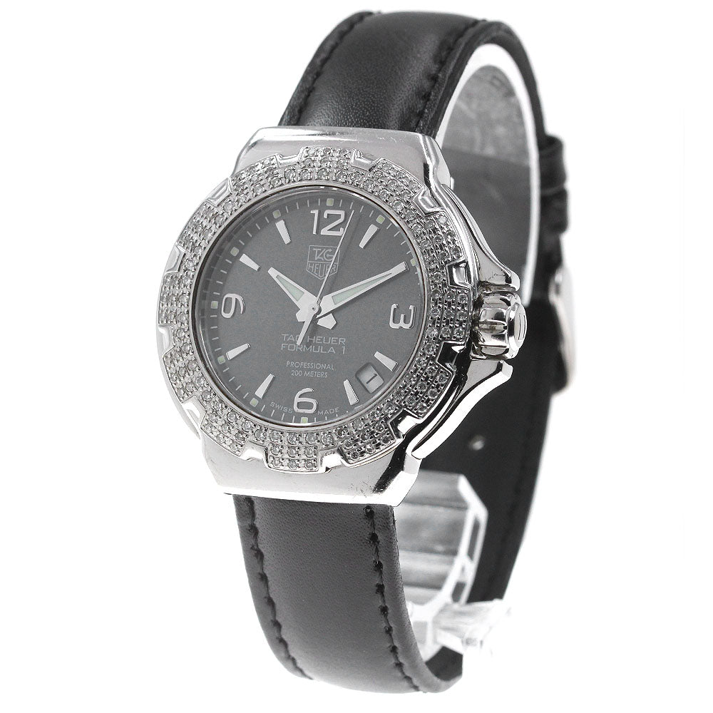 TAG HEUER Formula 1 WAC1218 Diamond Bezel Gray Dial Quartz Ladies Watch_862185