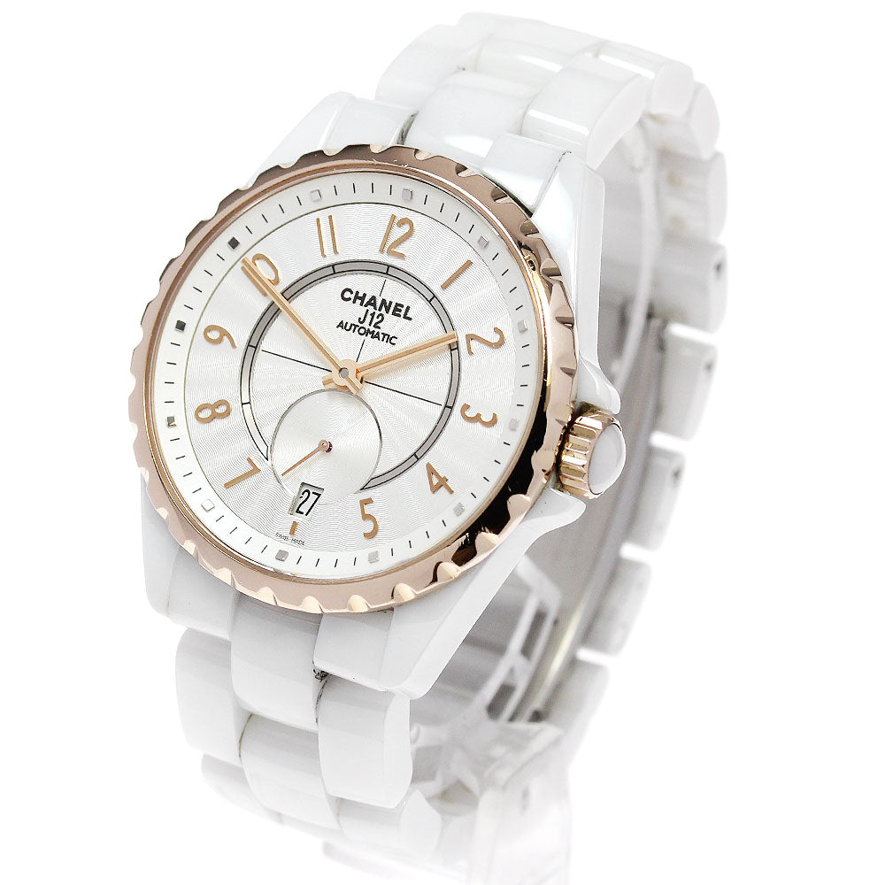 CHANEL J12-365 H3839 White Ceramic Silver Dial Automatic Men's Watch_862196