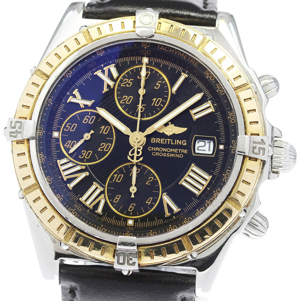 BREITLING Crosswind D13355 Chronograph Date Black Dial Automatic Men's_862223