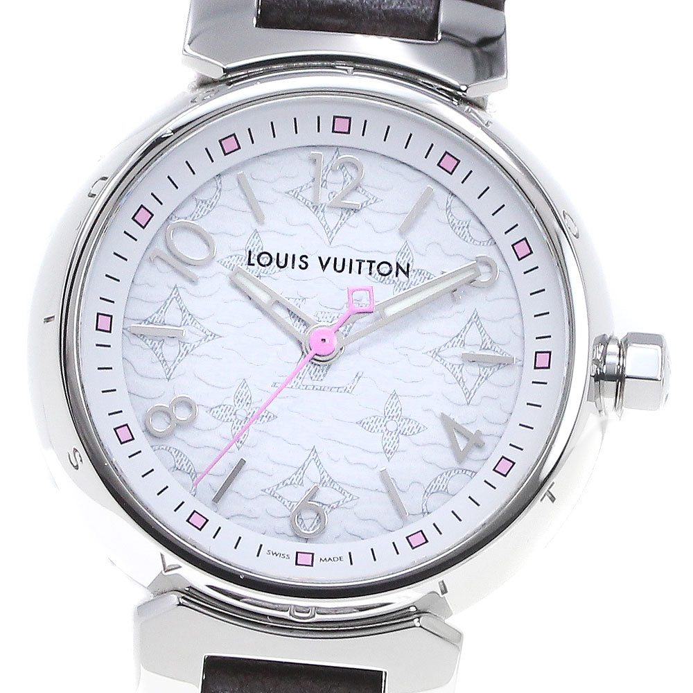 LOUIS VUITTON Tambour PM Monogram QA115 white Dial Quartz Ladies Watch_862268