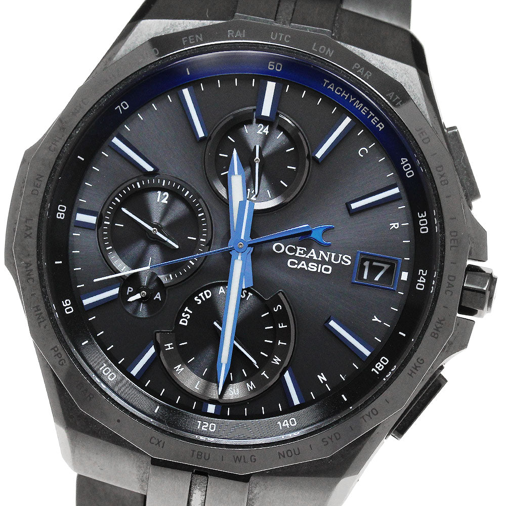 CASIO Oceanus Manta OCW-S5000 Black Dial Solar Powered Radio Men's Watch_862307