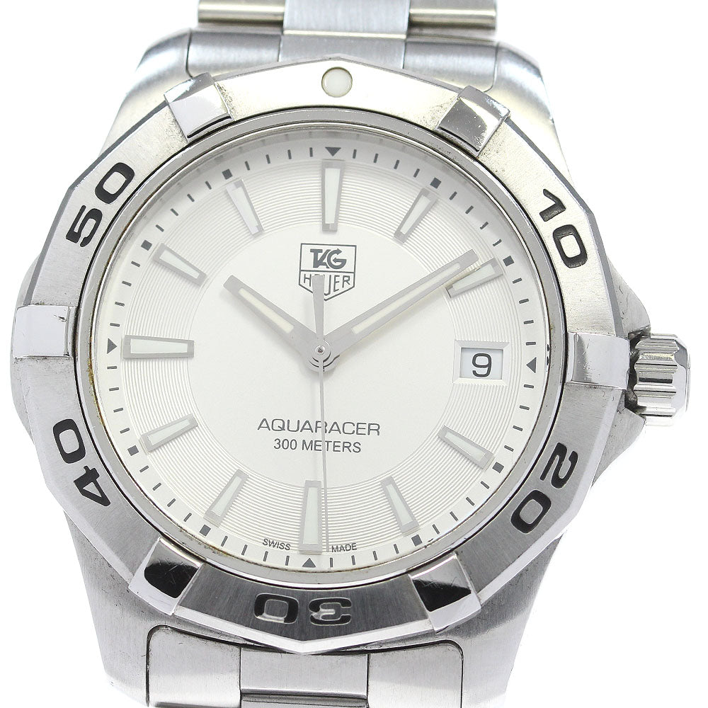 TAG HEUER Aquaracer WAP1111 Date Silver Dial Quartz Men's Watch_862320