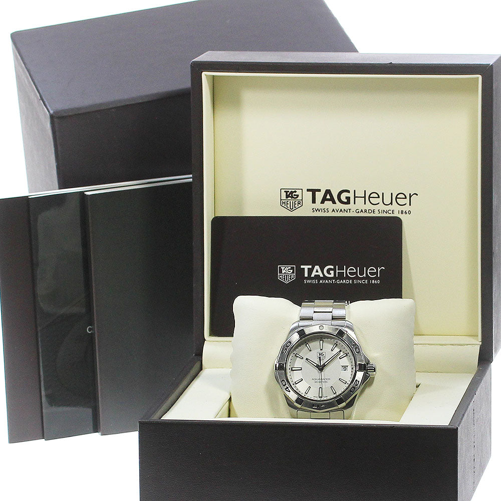 TAG HEUER Aquaracer WAP1111 Date Silver Dial Quartz Men's Watch_862320
