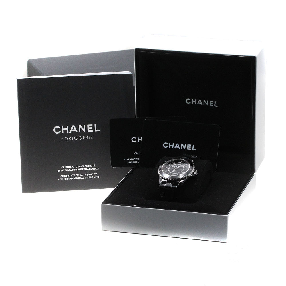 CHANEL J12 H5702 Black ceramic 38MM 12P diamond Automatic Men's Watch_862340