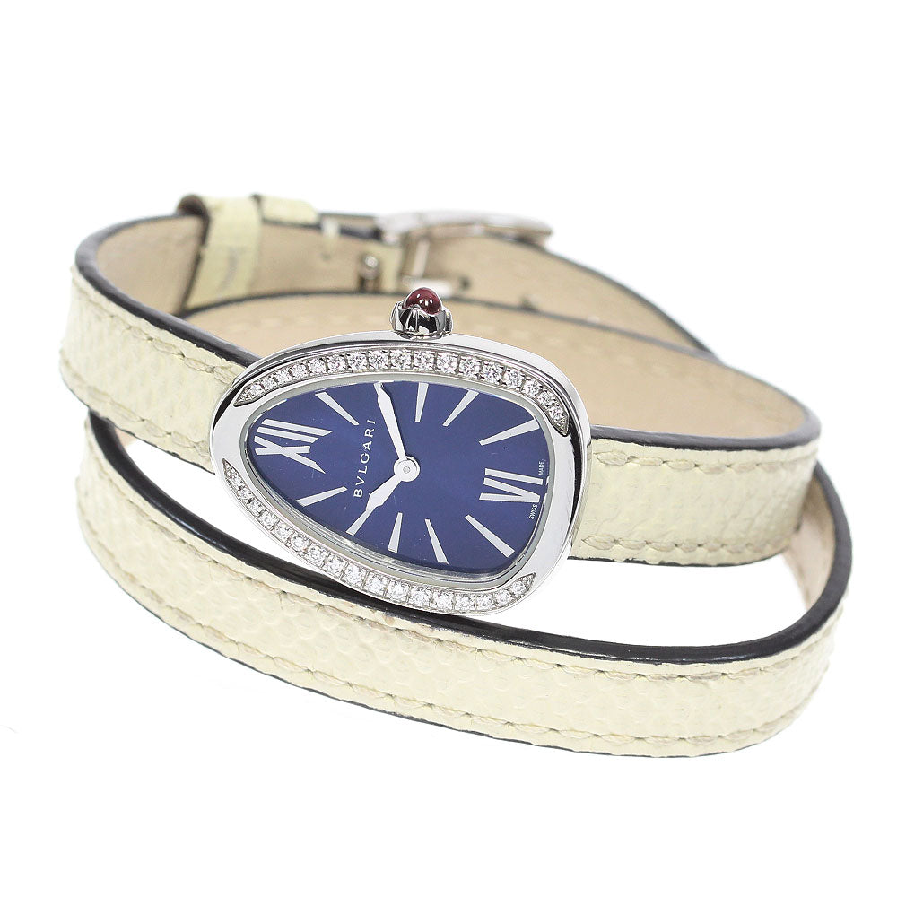 BVLGARI Serpenti SPS27C3SDL/4T Diamond Bezel blue Dial Quartz Ladies Watch_862368