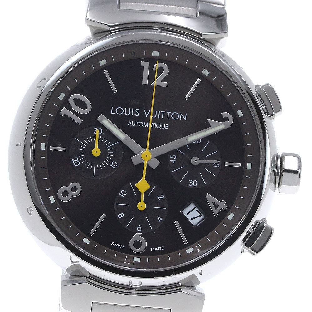LOUIS VUITTON Tambour Q1121 Chronograph Brown Dial Automatic Men's Watch_862385