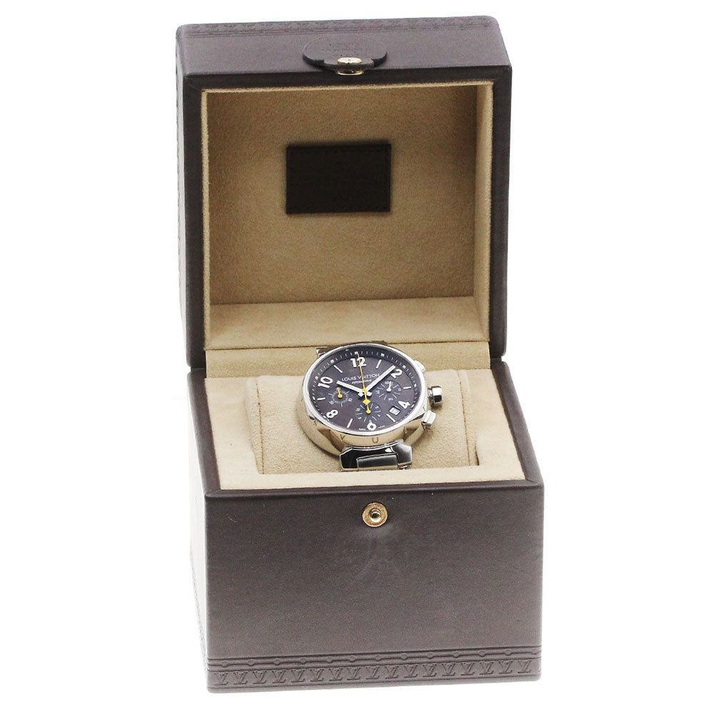 LOUIS VUITTON Tambour Q1121 Chronograph Brown Dial Automatic Men's Watch_862385