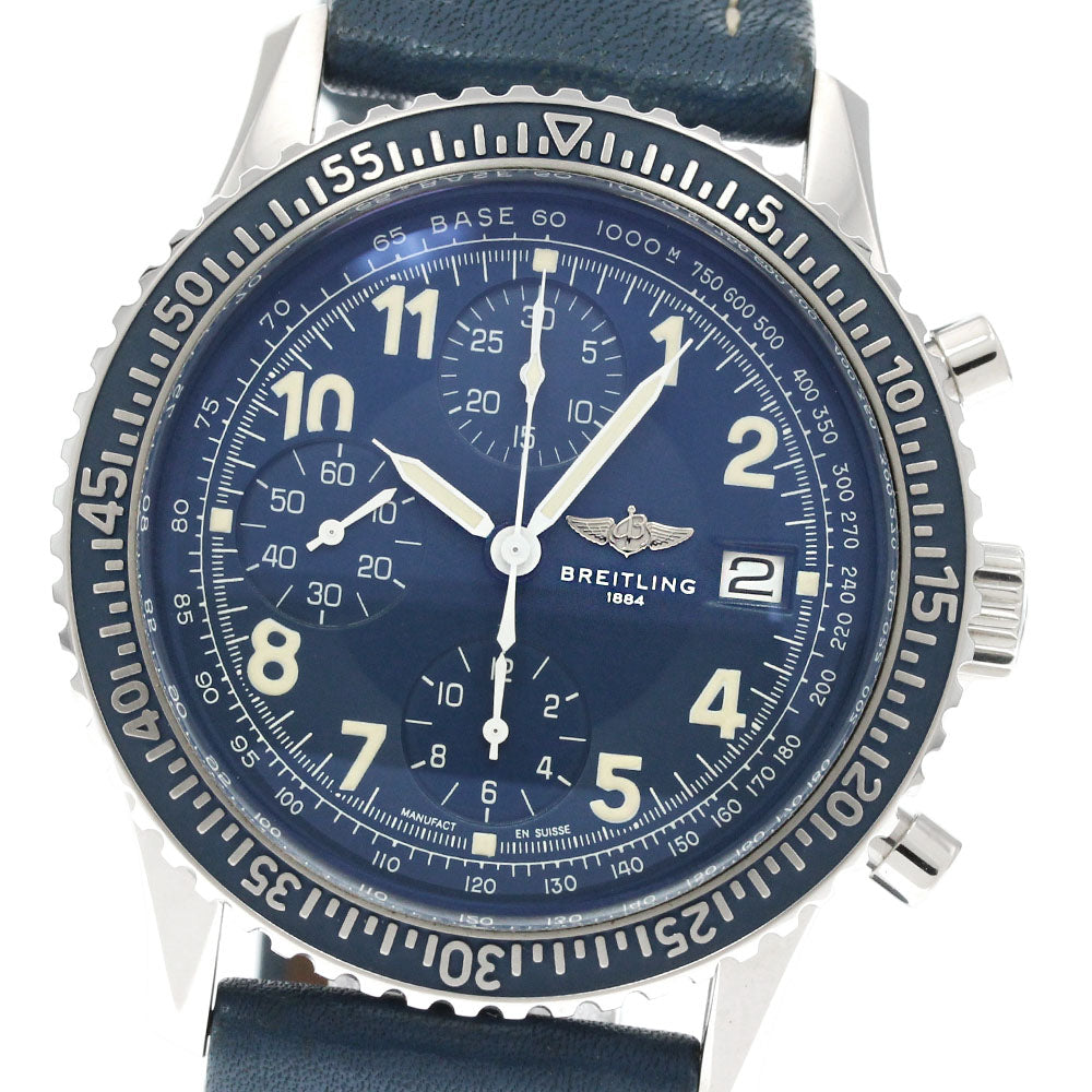 BREITLING Premier A13024 Date Chronograph blue Dial Automatic Men's Watch_862414