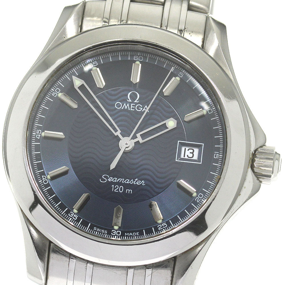 OMEGA Seamaster120 2511.81 Date Navy Dial Quartz Men's Watch_862428