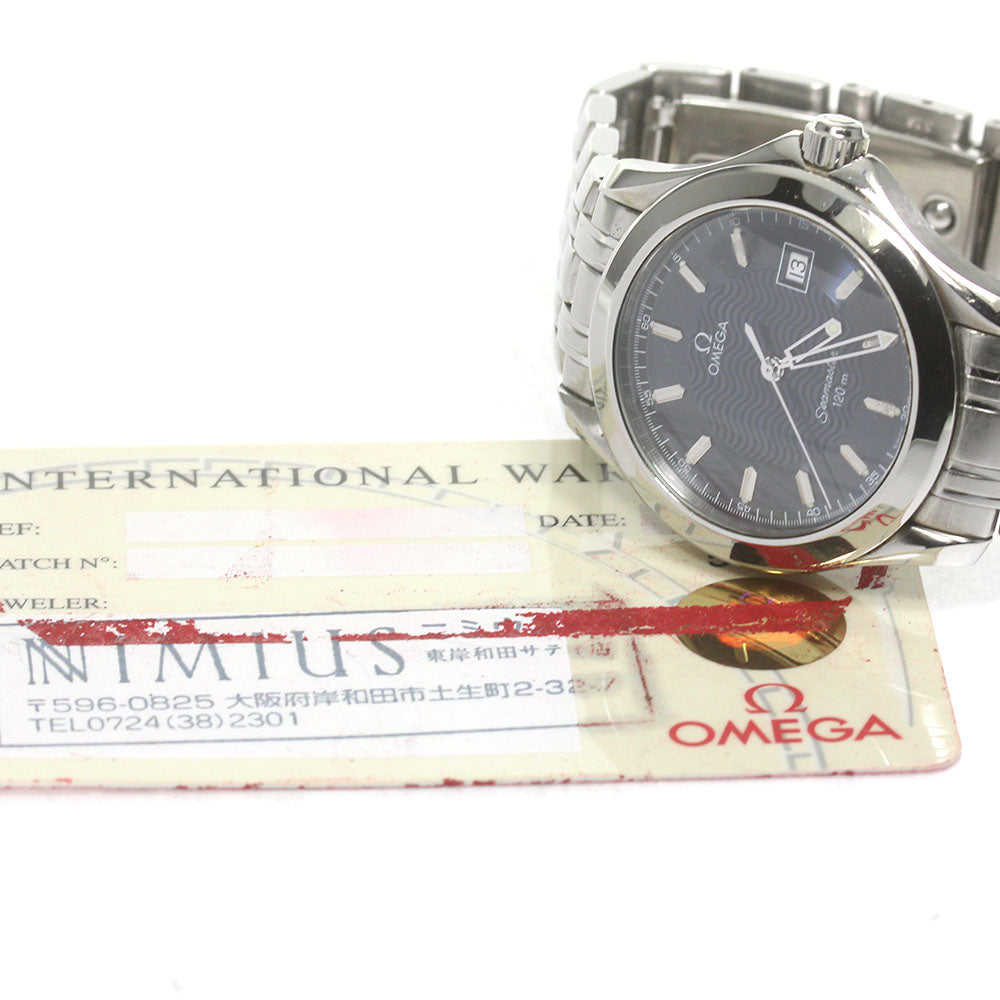 OMEGA Seamaster120 2511.81 Date Navy Dial Quartz Men's Watch_862428