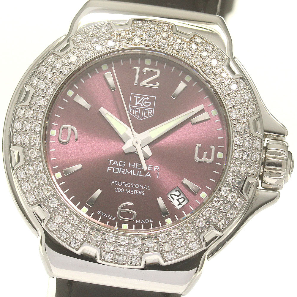 TAG HEUER Formula 1 WAC1219-0 diamond bezel date Quartz Ladies Watch_862440