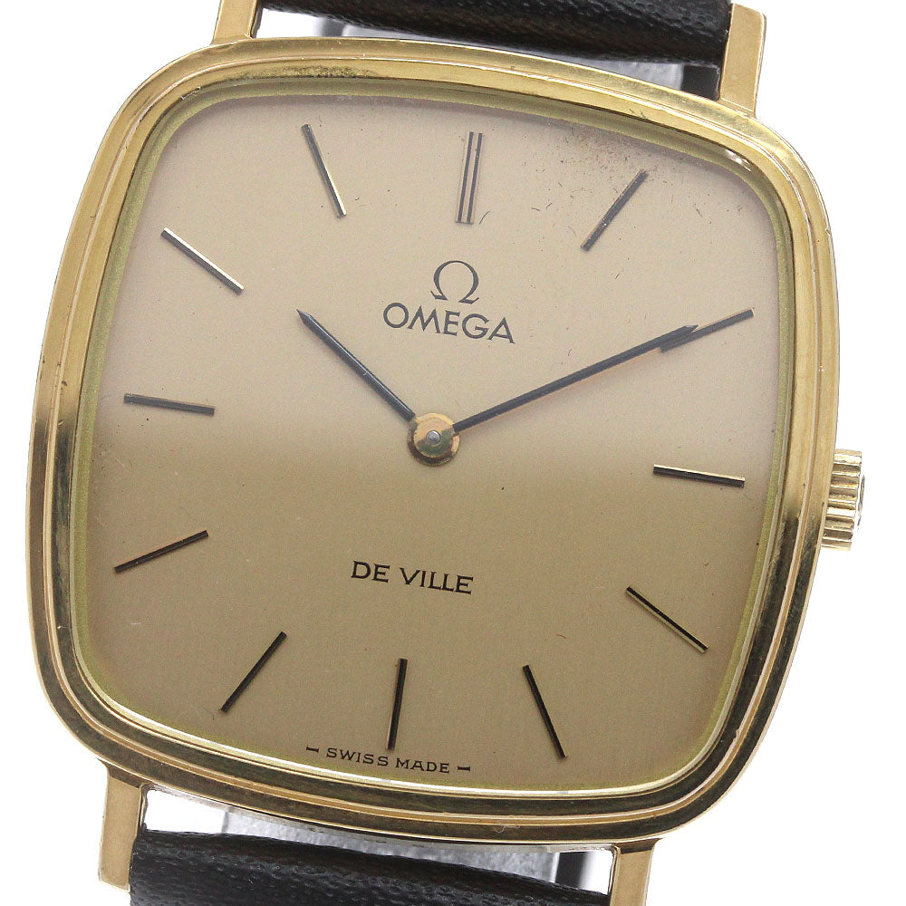 OMEGA De Ville 111.0118 Square Cal.625 Gold Dial Hand Winding Men's Watch_862454