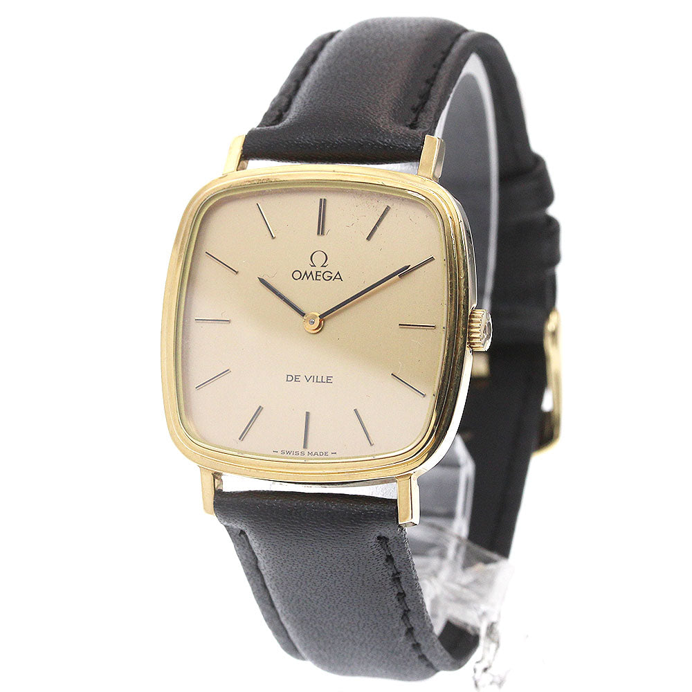 OMEGA De Ville 111.0118 Square Cal.625 Gold Dial Hand Winding Men's Watch_862454