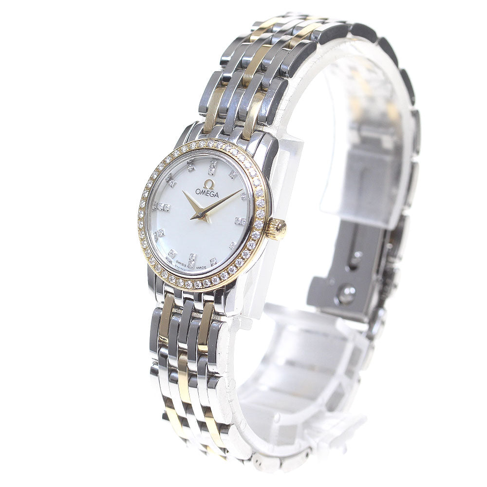 OMEGA De Ville Prestige 4375.95 Diamond Bezel Quartz Ladies Watch_862489