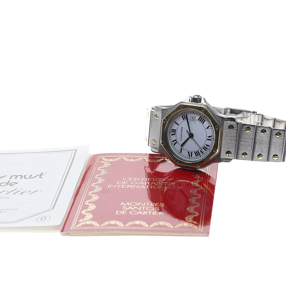 CARTIER Santos Octagon LM 81037288 Date white Dial Automatic Men's Watch_862541