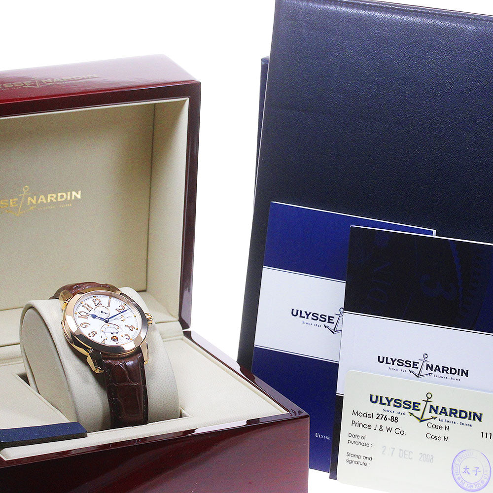 Ulysse Nardin 276-88 K18PG Date Silver Dial Automatic Men's Watch_862562