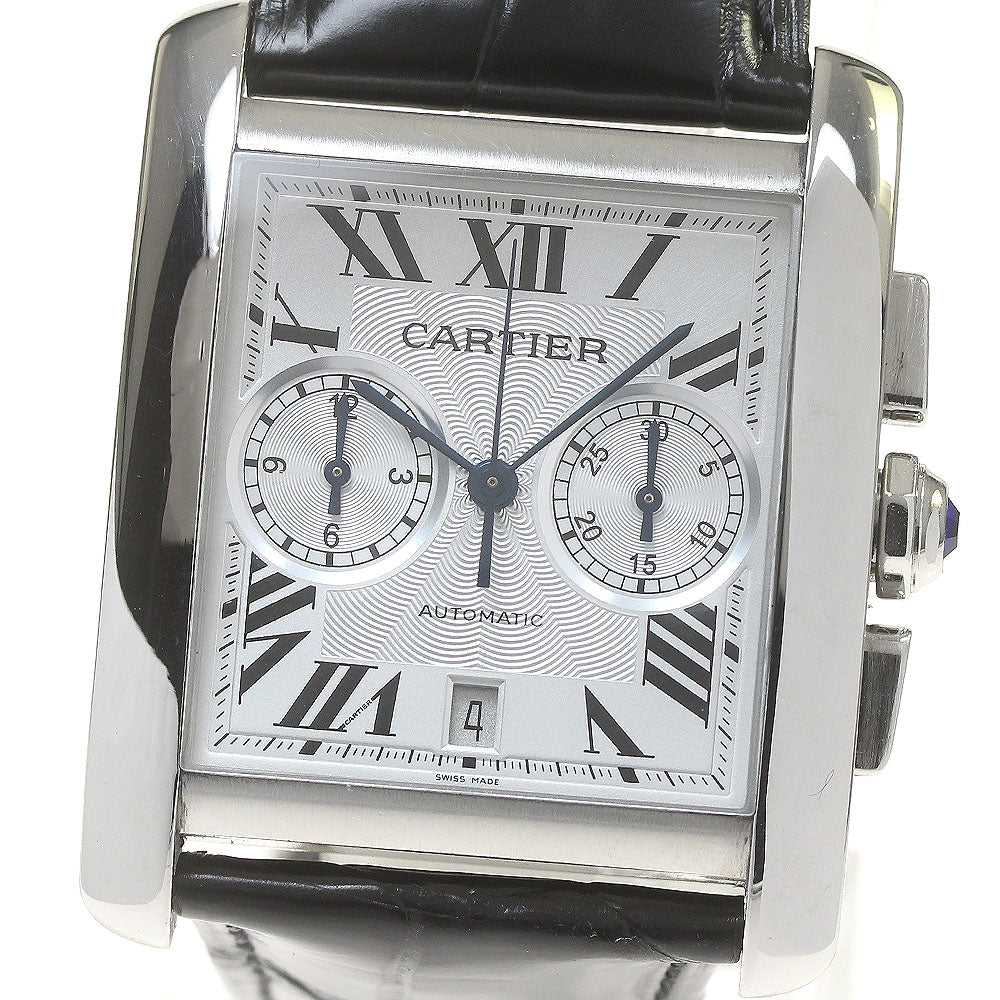 CARTIER Tank MC W5330007 Chronograph Silver Dial Automatic Men's Watch_862585