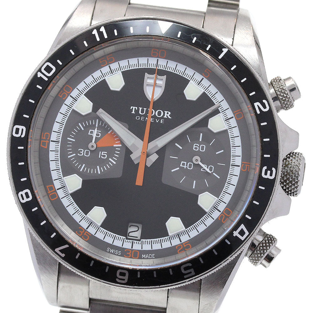 TUDOR Heritage Chrono 70330 Date Black  / Grey Dial Automatic Men's Watch_862598