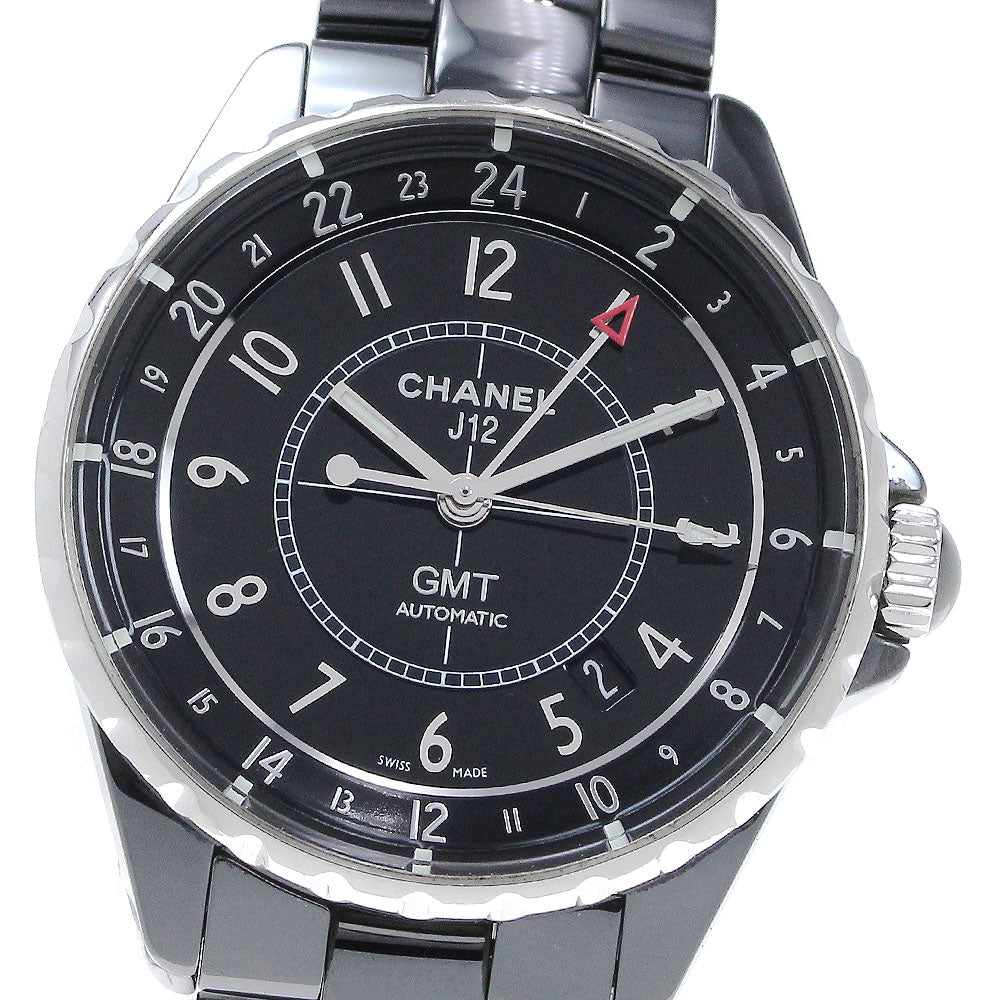 CHANEL J12 GMT H3102 Black ceramic Black Dial Automatic Men's Watch_862604