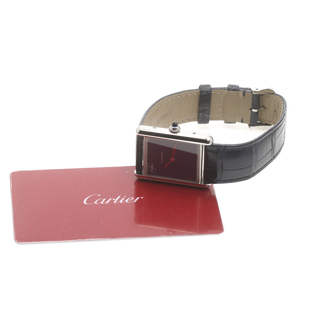 CARTIER tank mast LM WSTA0055 Navy Dial Quartz Boy's Watch_862606