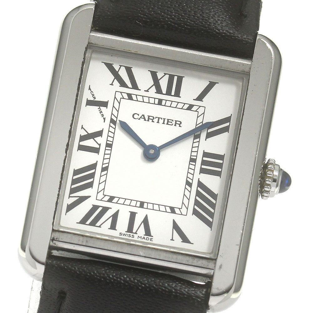 CARTIER Tank solo SM W5200005 Silver Dial Quartz Ladies Watch_862610