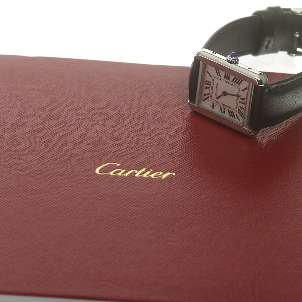 CARTIER Tank solo SM W5200005 Silver Dial Quartz Ladies Watch_862610