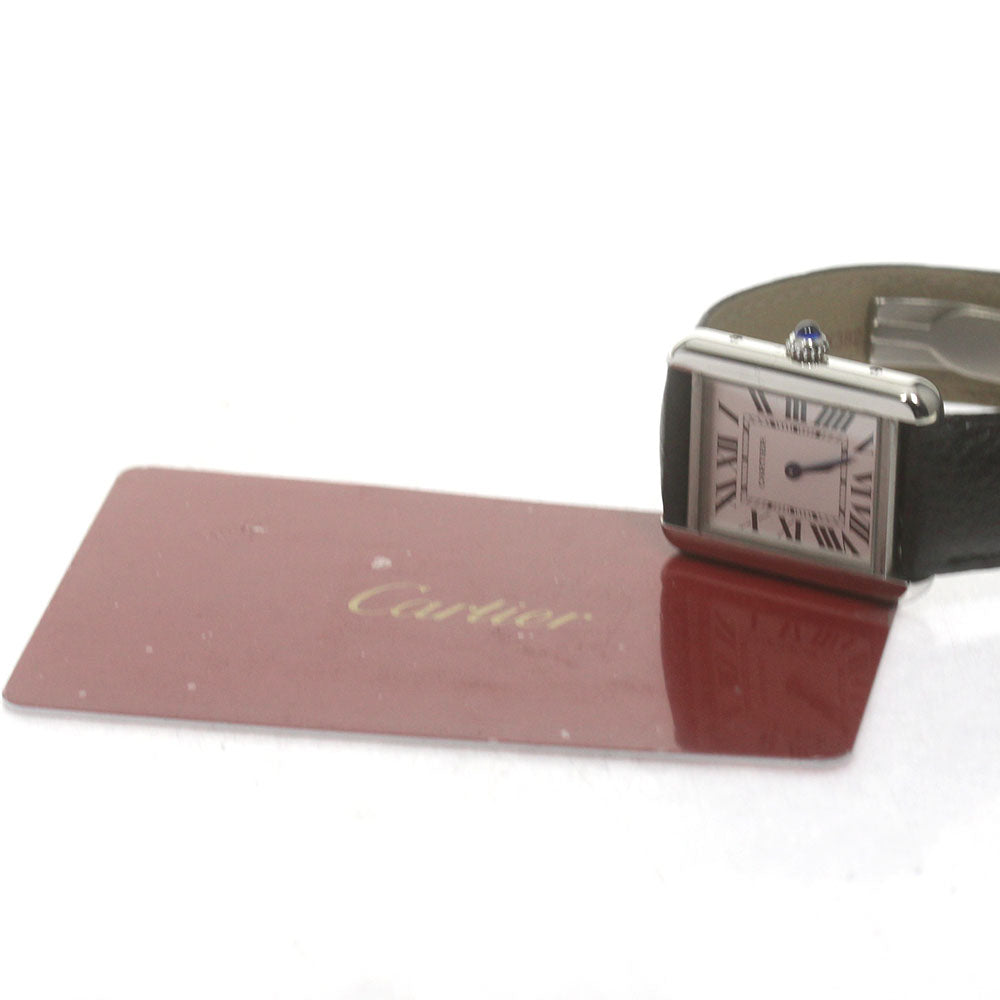 CARTIER Tank solo SM WSTA0030 Silver Dial Quartz Ladies Watch_862614