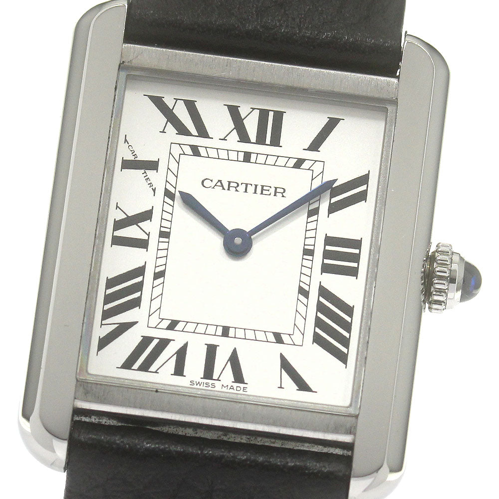 CARTIER Tank solo SM WSTA0030 Silver Dial Quartz Ladies Watch_862615