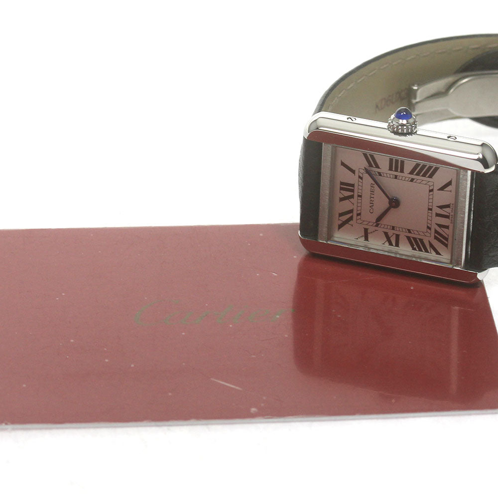 CARTIER Tank solo SM WSTA0030 Silver Dial Quartz Ladies Watch_862615
