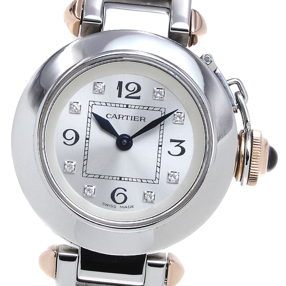 CARTIER Mispacha WJ124020 8P Diamond Silver Dial Quartz Ladies Watch_862616