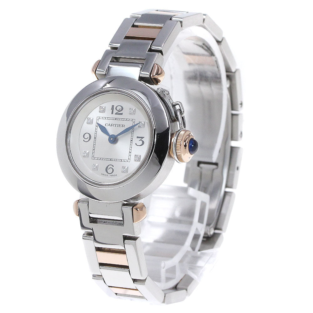 CARTIER Mispacha WJ124020 8P Diamond Silver Dial Quartz Ladies Watch_862616