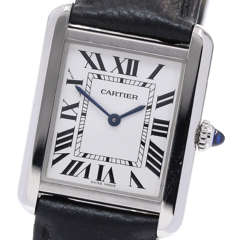CARTIER Tank solo SM WSTA0030 Silver Dial Quartz Ladies Watch_862618
