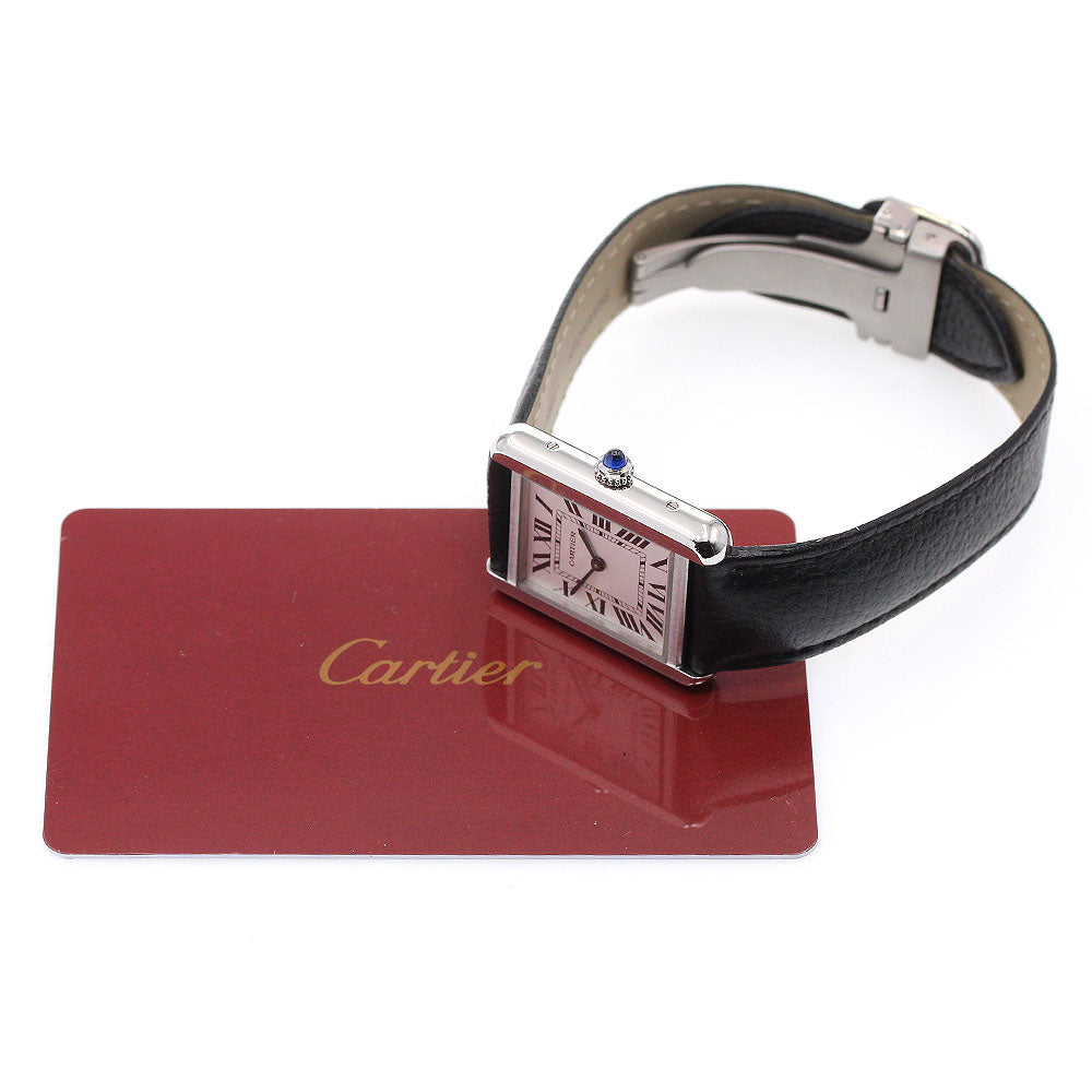 CARTIER Tank solo SM WSTA0030 Silver Dial Quartz Ladies Watch_862618