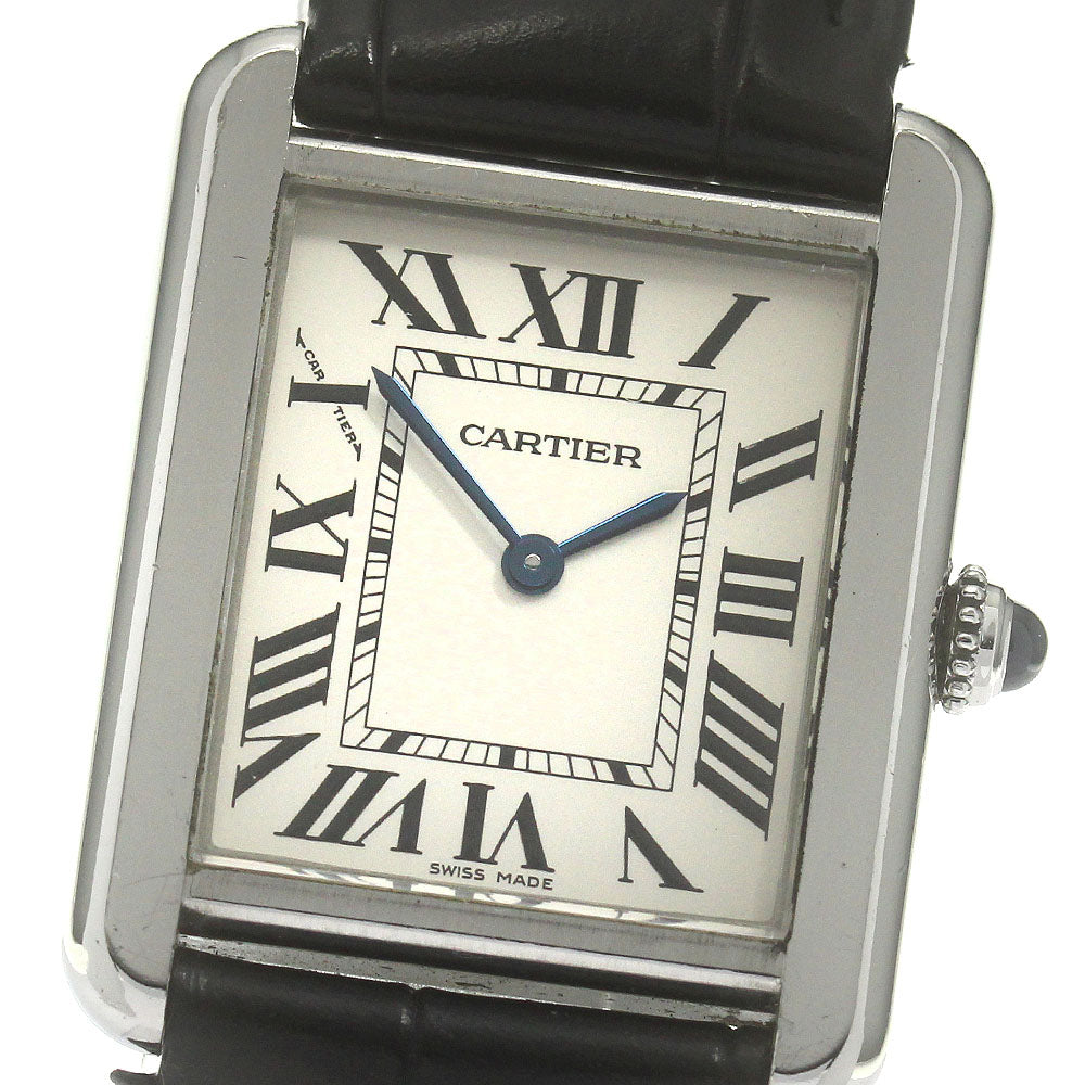 CARTIER Tank solo SM W5200005 Silver Dial Quartz Ladies Watch_862621