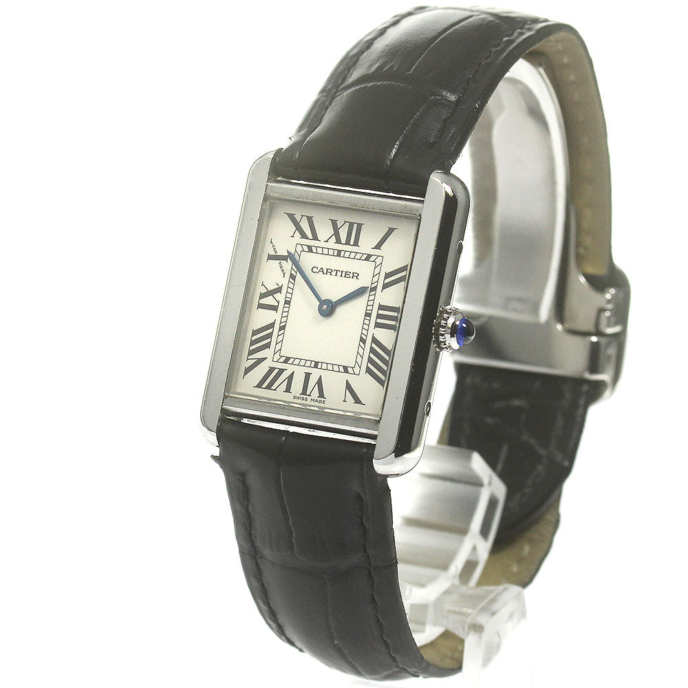 CARTIER Tank solo SM W5200005 Silver Dial Quartz Ladies Watch_862621