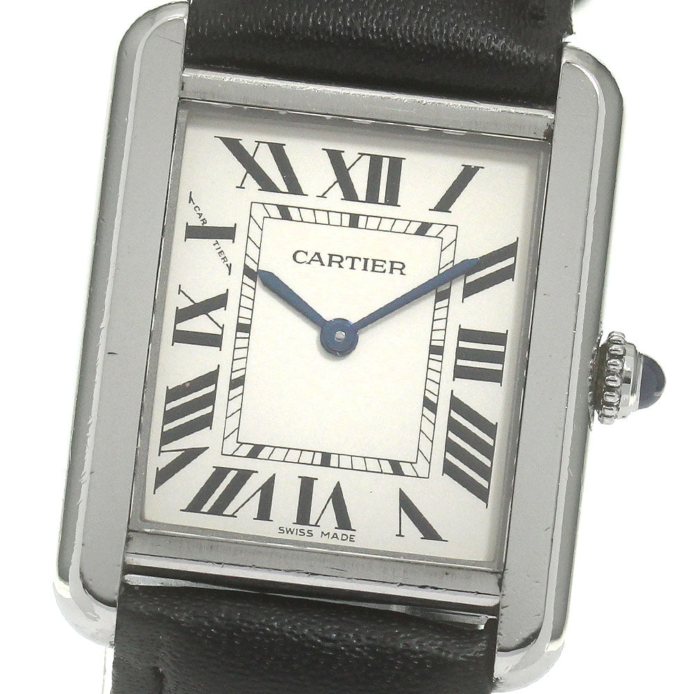CARTIER Tank solo SM W5200005 Silver Dial Quartz Ladies Watch_862622