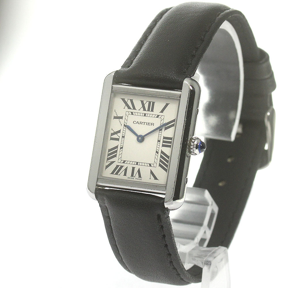 CARTIER Tank solo SM W5200005 Silver Dial Quartz Ladies Watch_862622