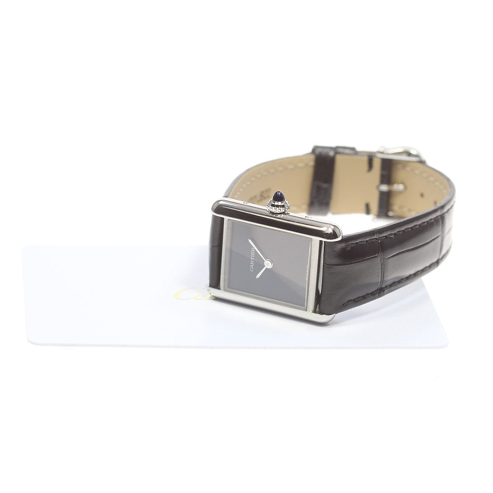 CARTIER tank mast SM WSTA0071 black Dial Quartz Ladies Watch_862626