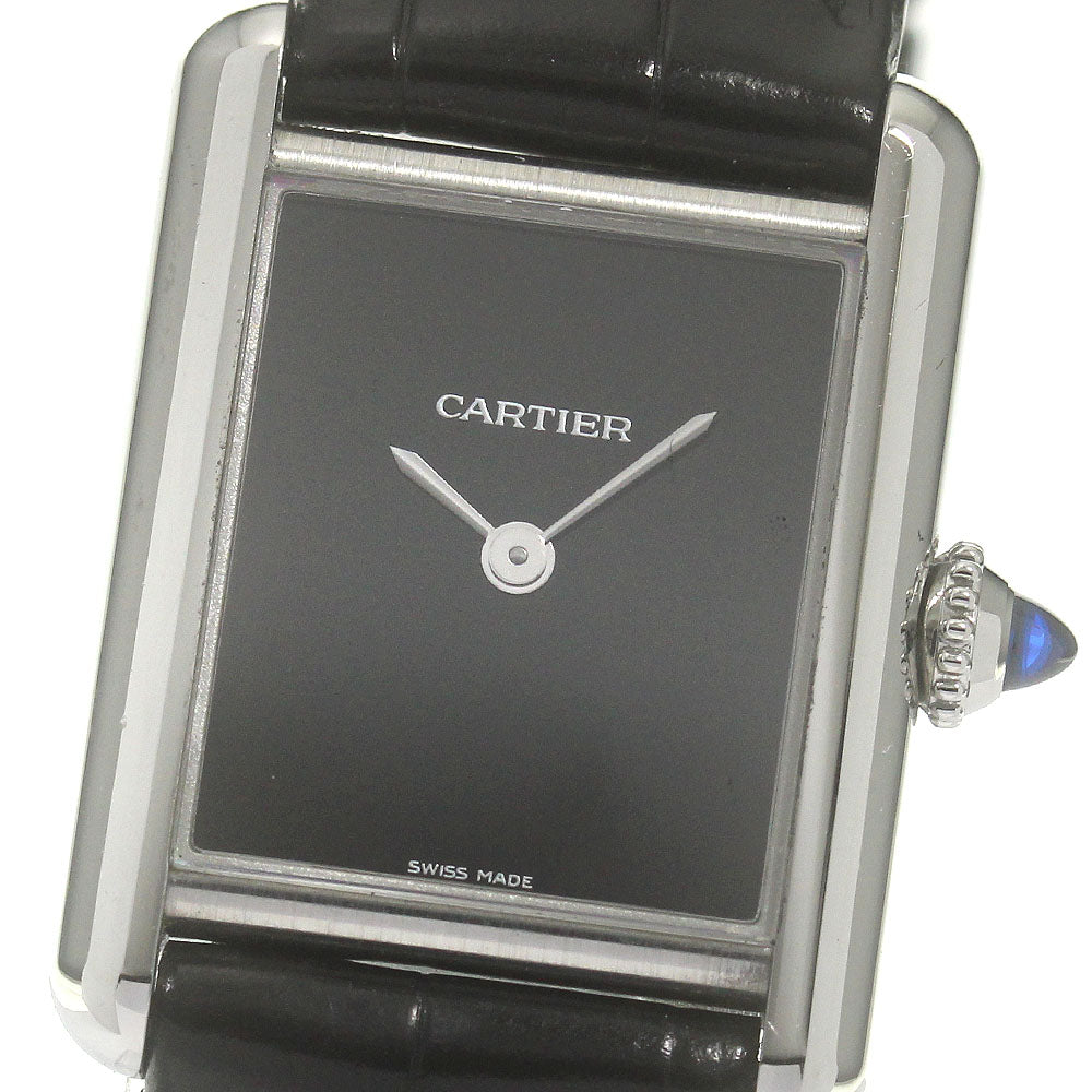 CARTIER tank mast SM WSTA0071 black Dial Quartz Ladies Watch_862630