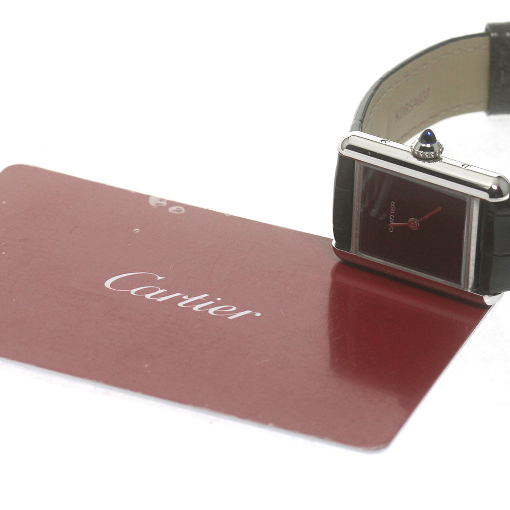 CARTIER tank mast SM WSTA0071 black Dial Quartz Ladies Watch_862630