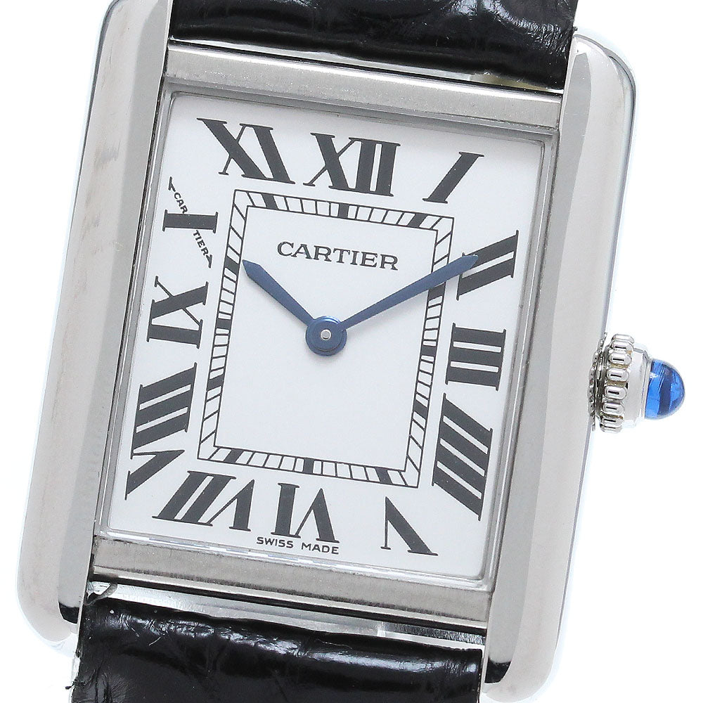 CARTIER Tank solo SM W5200005 Silver Dial Quartz Ladies Watch_862631