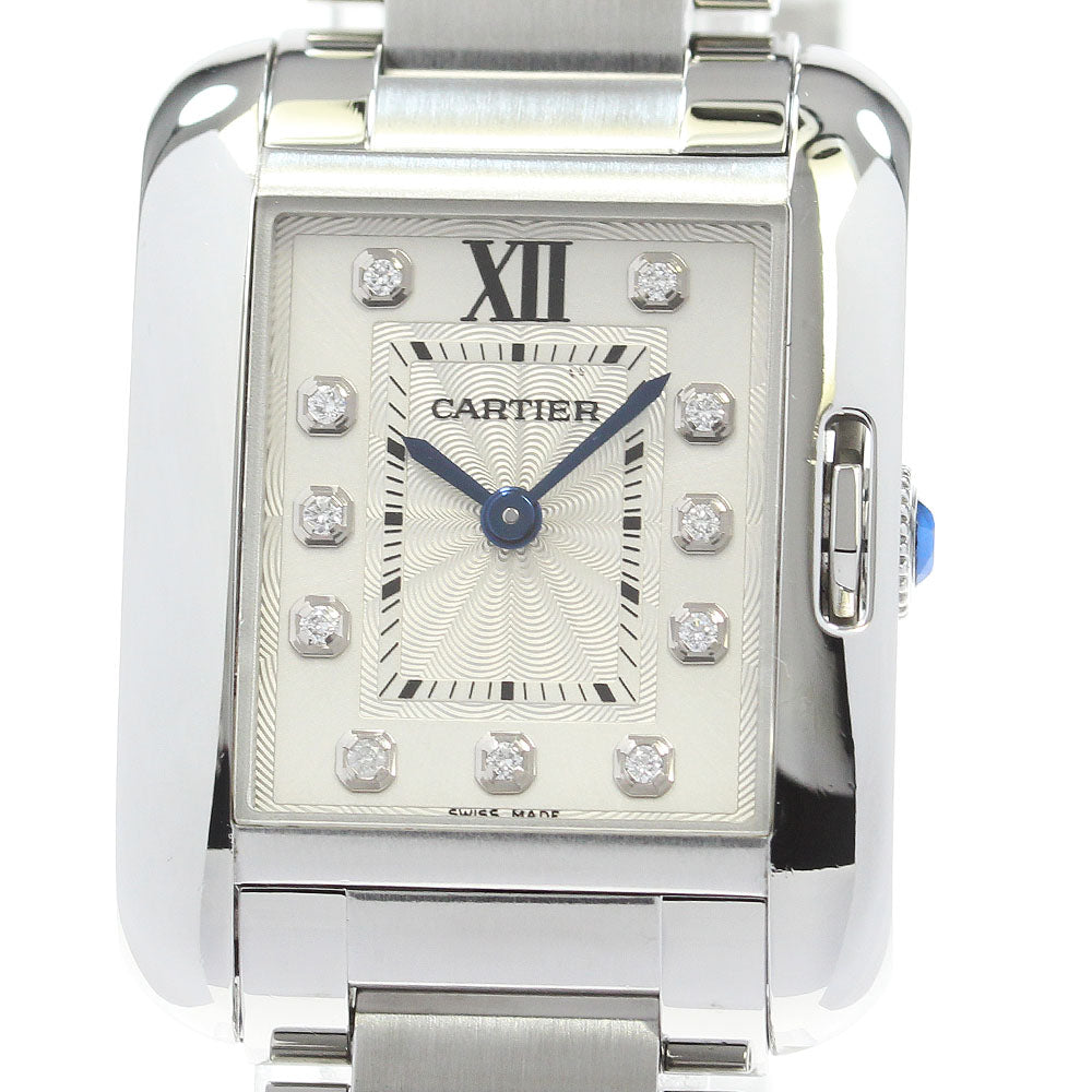 CARTIER Tank Anglaise W4TA0003 11P diamond Quartz Ladies Watch_862633
