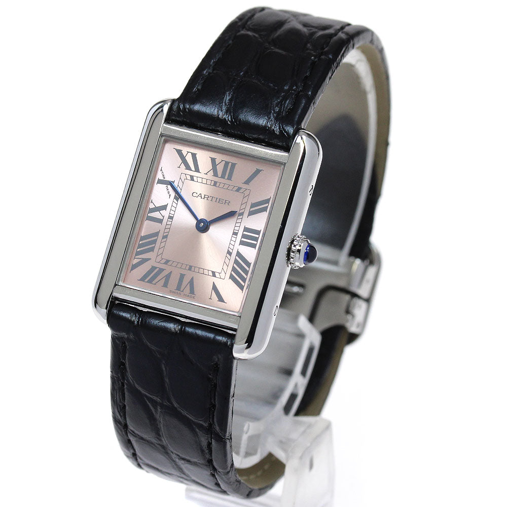 CARTIER Tank solo SM W5200000 Pink Dial Quartz Ladies Watch_862634