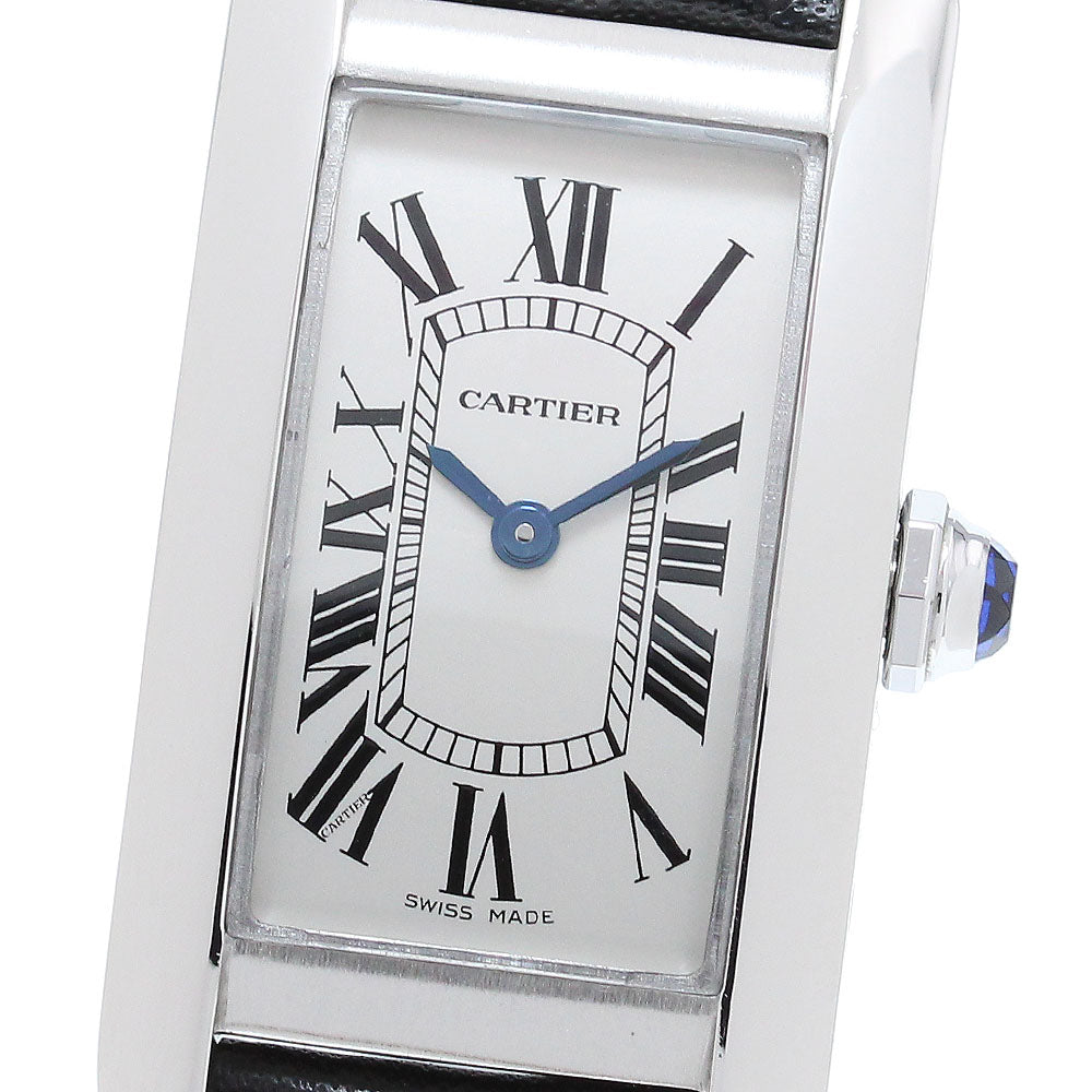 CARTIER Tank AmericanSM WSTA0043 Silver Dial Quartz Ladies Watch_862635