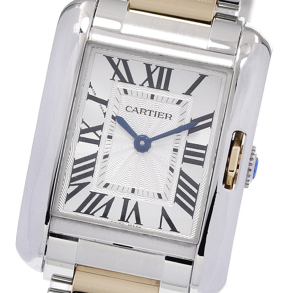 CARTIER Tank Anglaze SM W5310046 Silver Dial Quartz Ladies Watch_862637