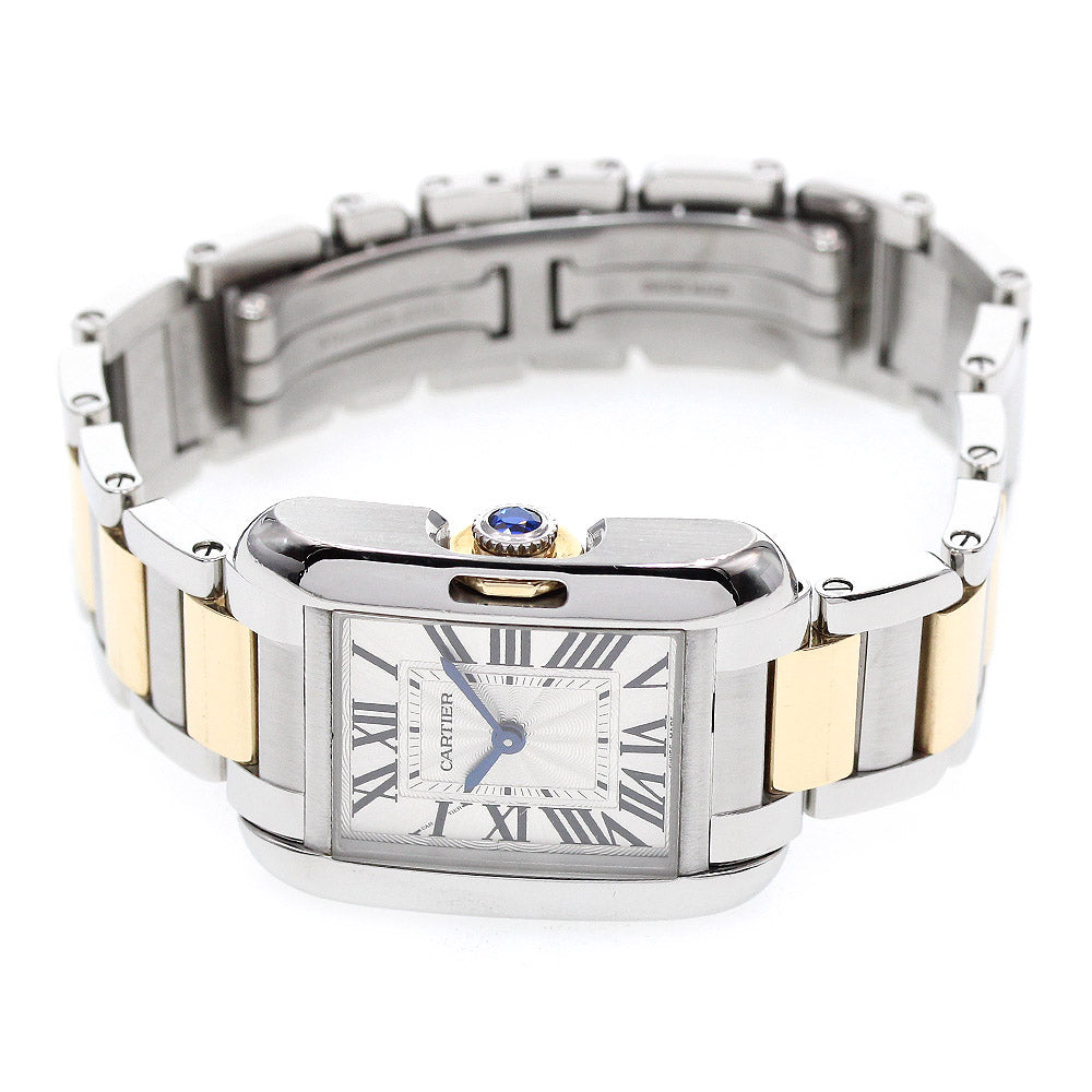CARTIER Tank Anglaze SM W5310046 Silver Dial Quartz Ladies Watch_862637