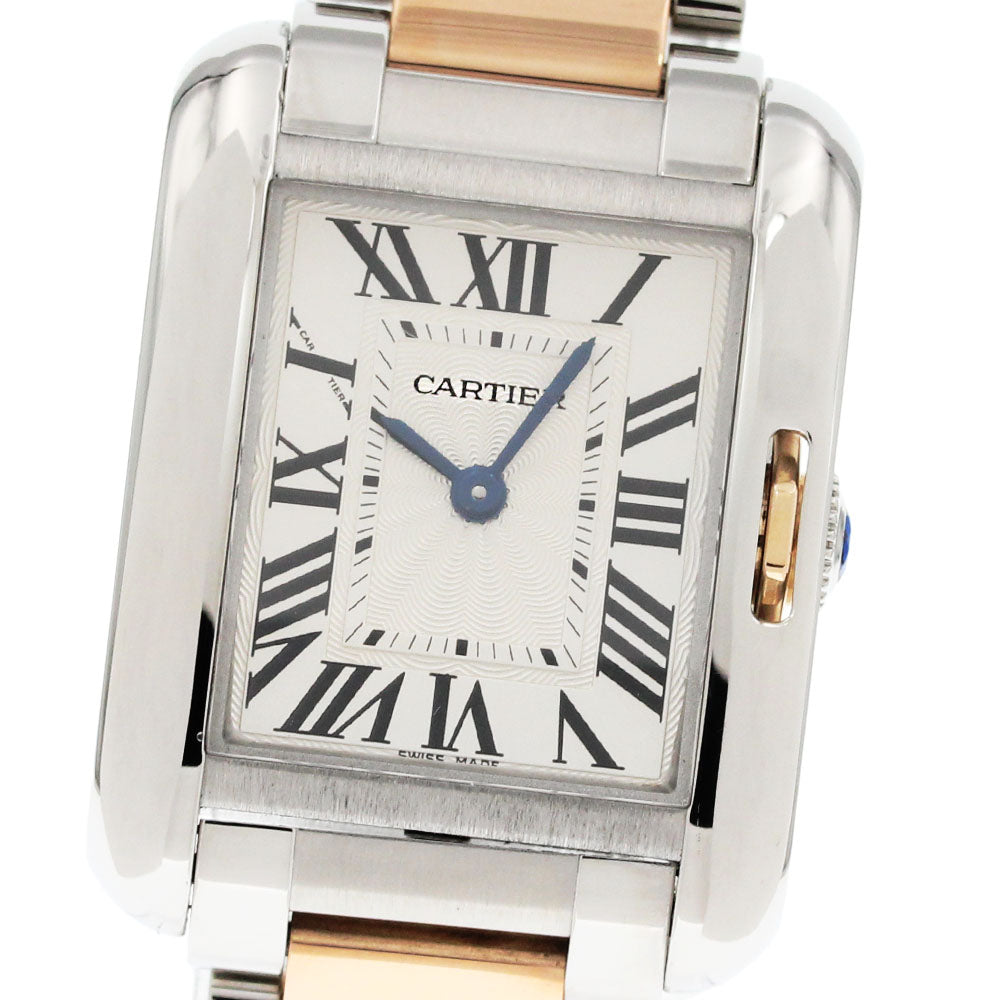 CARTIER Tank Anglaze SM W5310019 Silver Dial Quartz Ladies Watch_862638