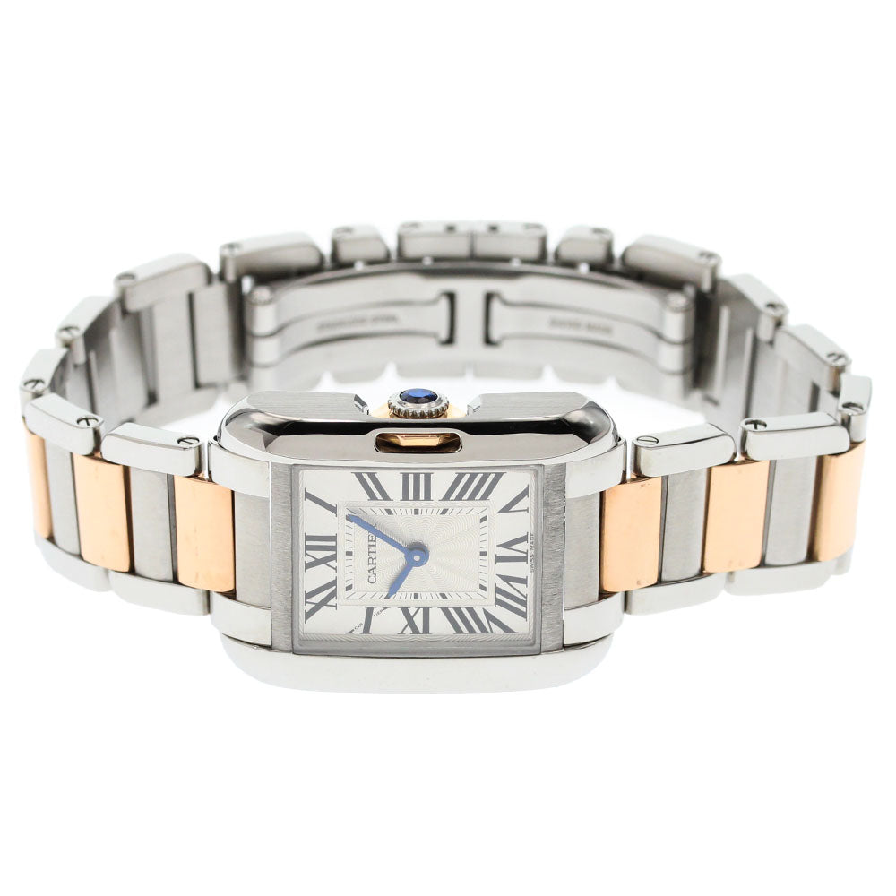 CARTIER Tank Anglaze SM W5310019 Silver Dial Quartz Ladies Watch_862638