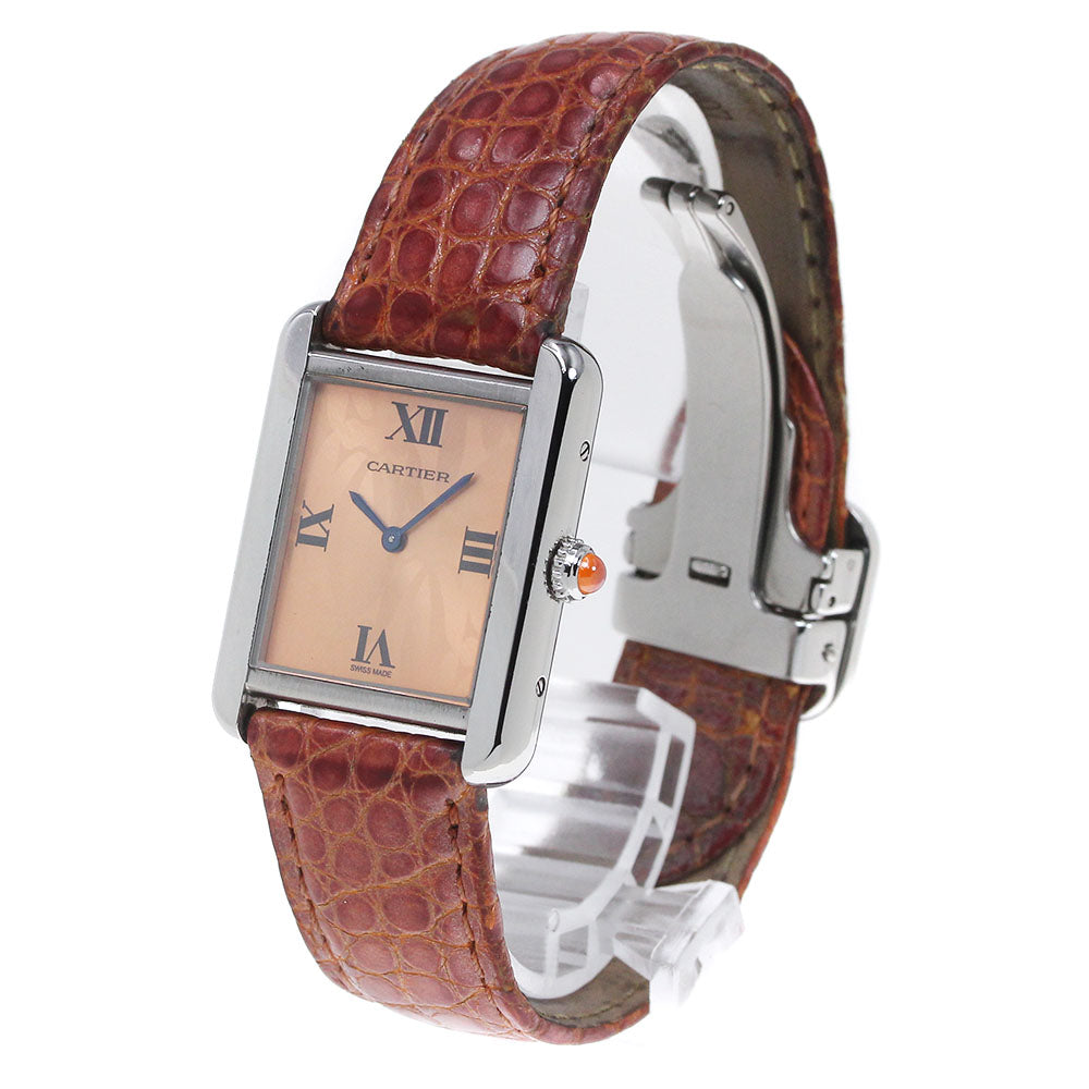CARTIER Tank solo SM W1019455 Orange Dial Quartz Ladies Watch_862663